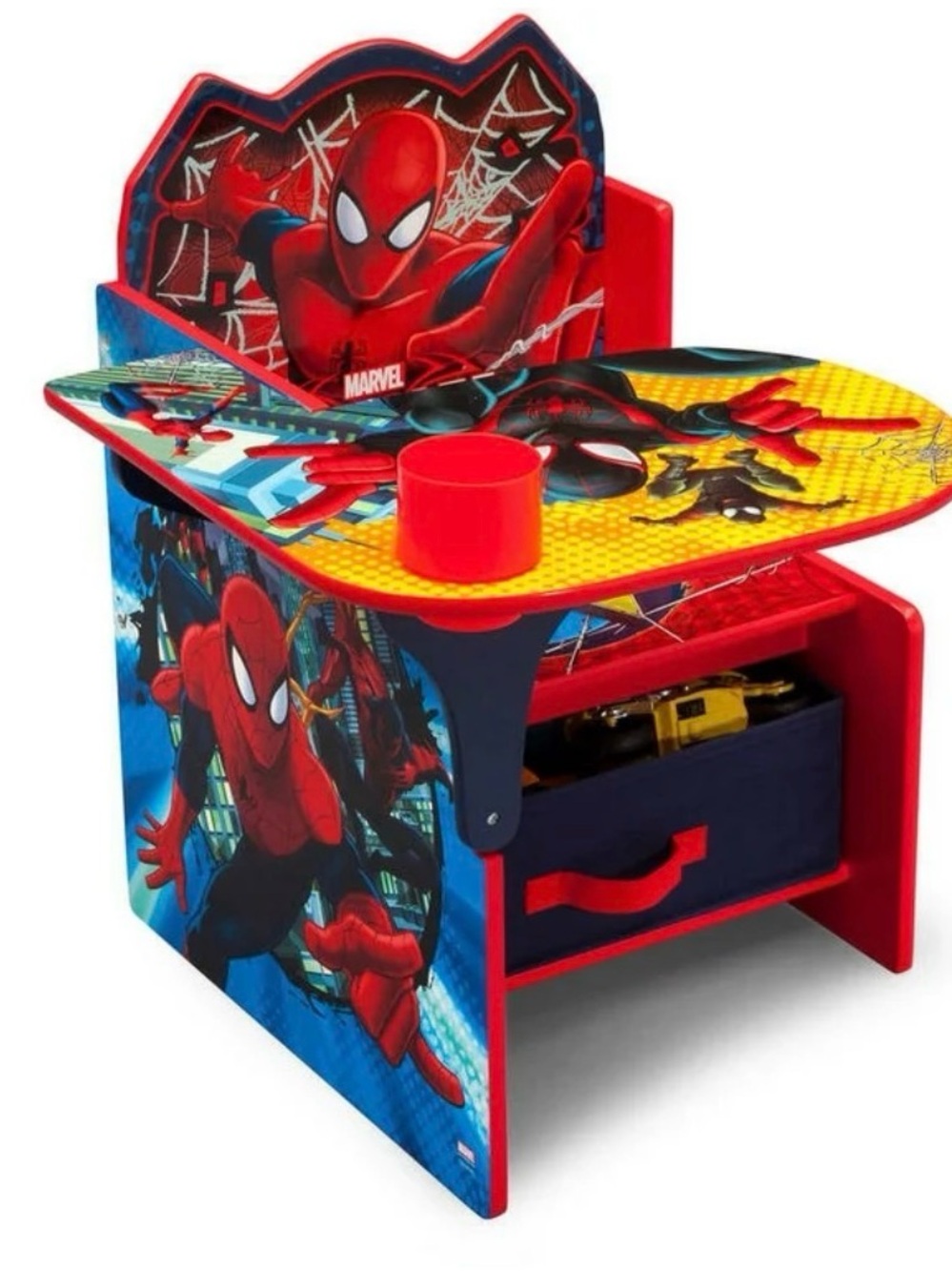 Marvel Spider-Man Kids Activity Chair in Red, Blue, Yellow